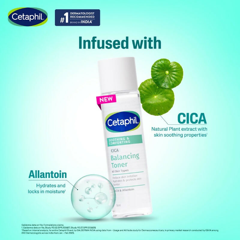 Cetaphil CICA Toner, Skin Barrier Protection, Reduces Irritation | Grocsy