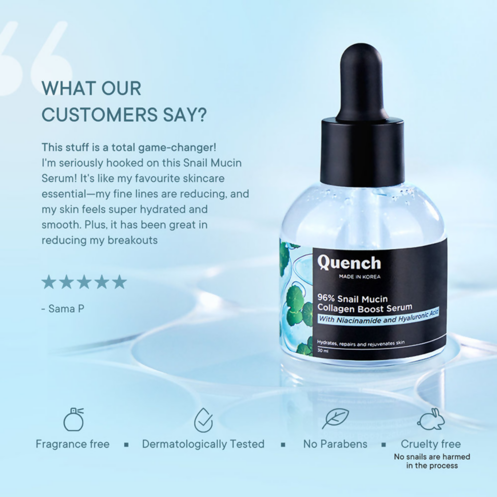 Quench 96% Snail Mucin Collagen Boost Serum | Grocsy