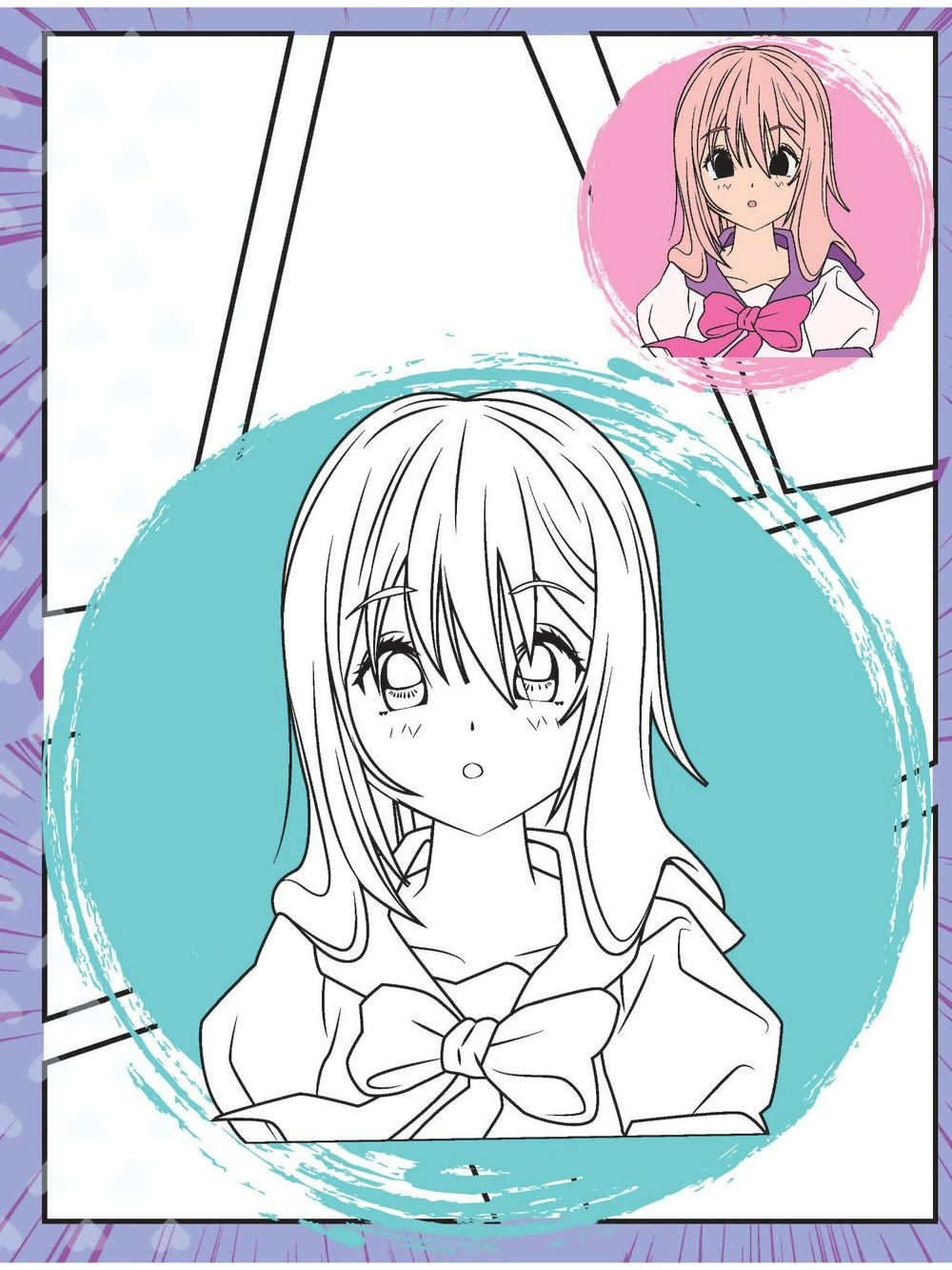 Dreamland Publications Colour Your Own Manga Book 2 With Free Manga Colouring Poster For Kids | Grocsy