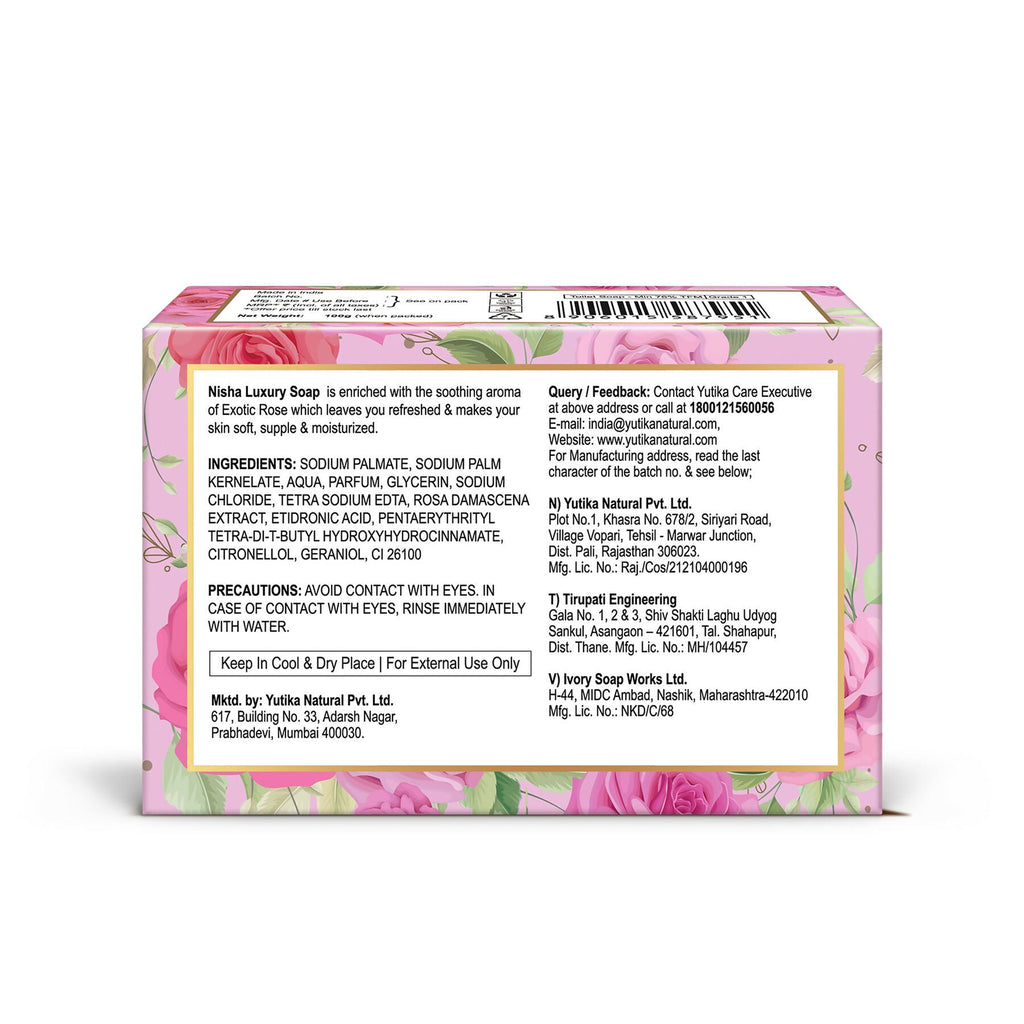 Nisha Soaps for Bath - Exotic Rose | Grocsy