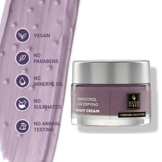 Good Vibes Bakuchiol Age Defying Night Cream | Grocsy