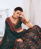 Wedding Designer Black Chinon Lehengha Choli - Anbazaar | Grocsy