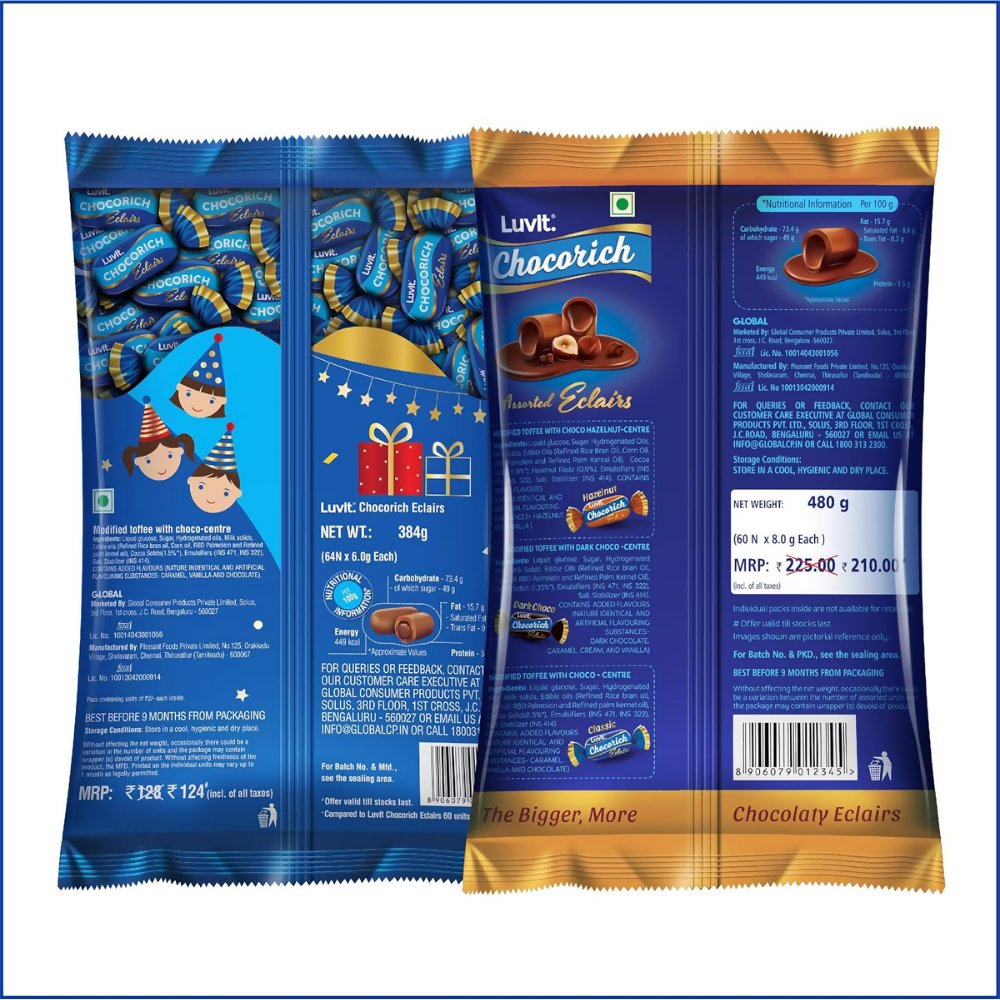 LuvIt. Chocorich Assorted Eclairs | Grocsy
