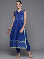 Ahalyaa Women's Traditional wear Kurta Set - Indigo blue | Grocsy