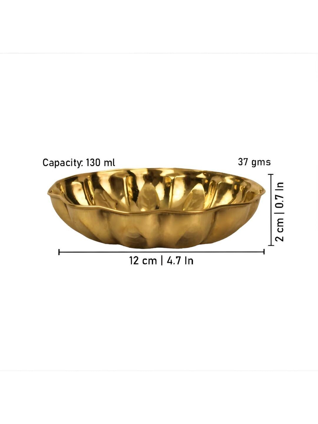 Spillbox Gold Toned Textured Pooja Thali | Grocsy