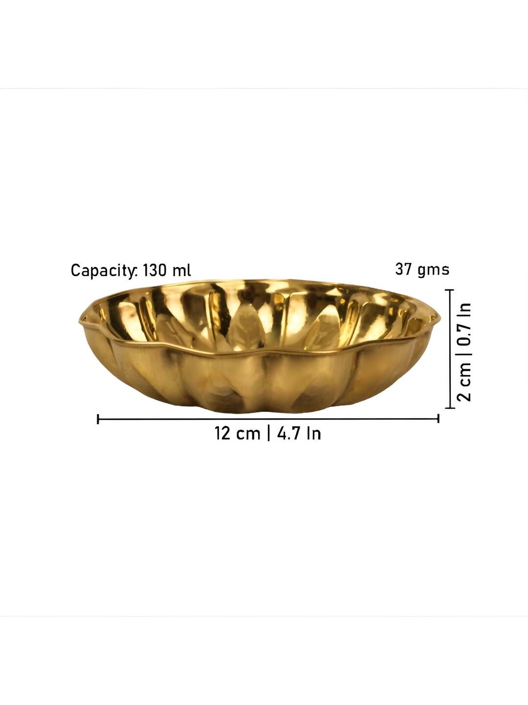 Spillbox Gold Toned Textured Pooja Thali | Grocsy