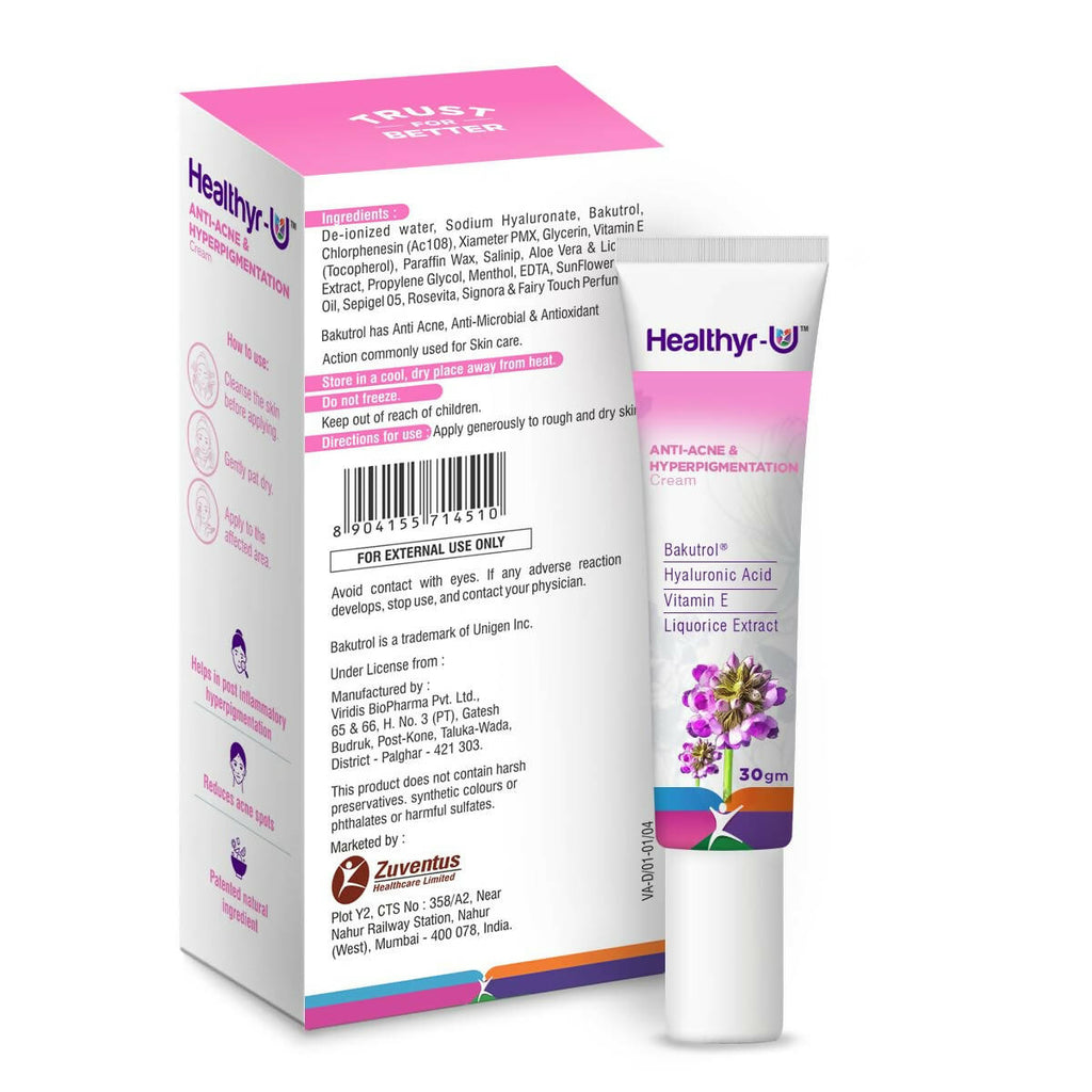 Healthyr-U Anti Acne & Hyperpigmentation Cream | Grocsy