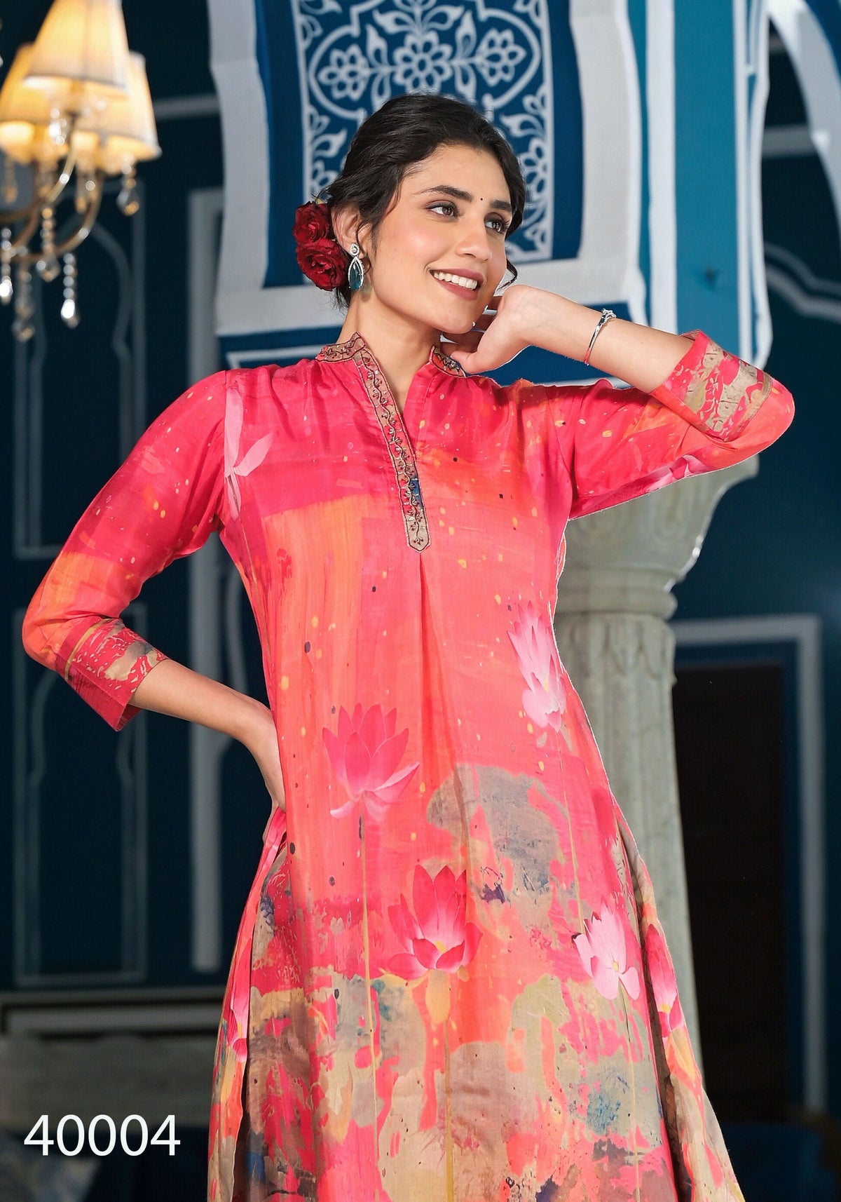 Designer Stylish Orange Pure Muslin Stitched Suit - Apoorva | Grocsy