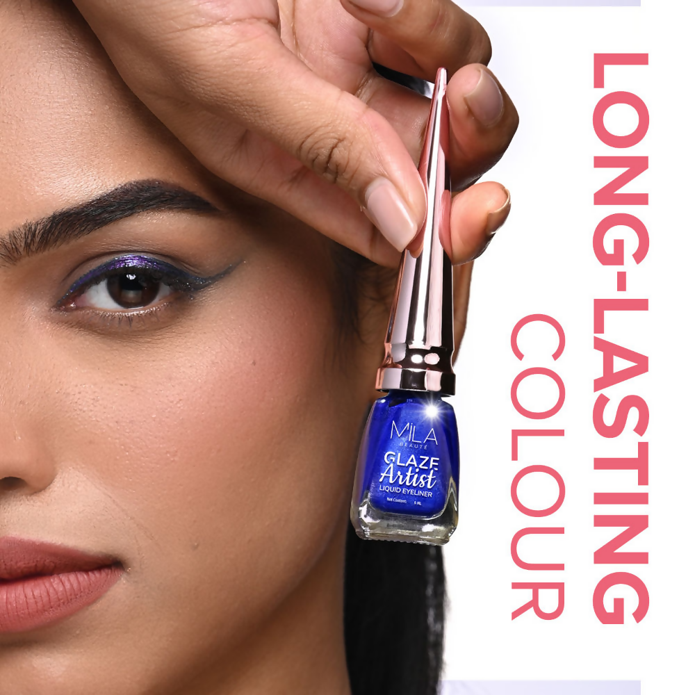Mila Beaute Glaze Artist Waterproof & Smudge Proof Eyeliner - Infinite Blue | Grocsy