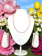 Inhanns Crystal Bloom – Single Line Necklace + Studs - Baby Colour Hai Koi | Grocsy