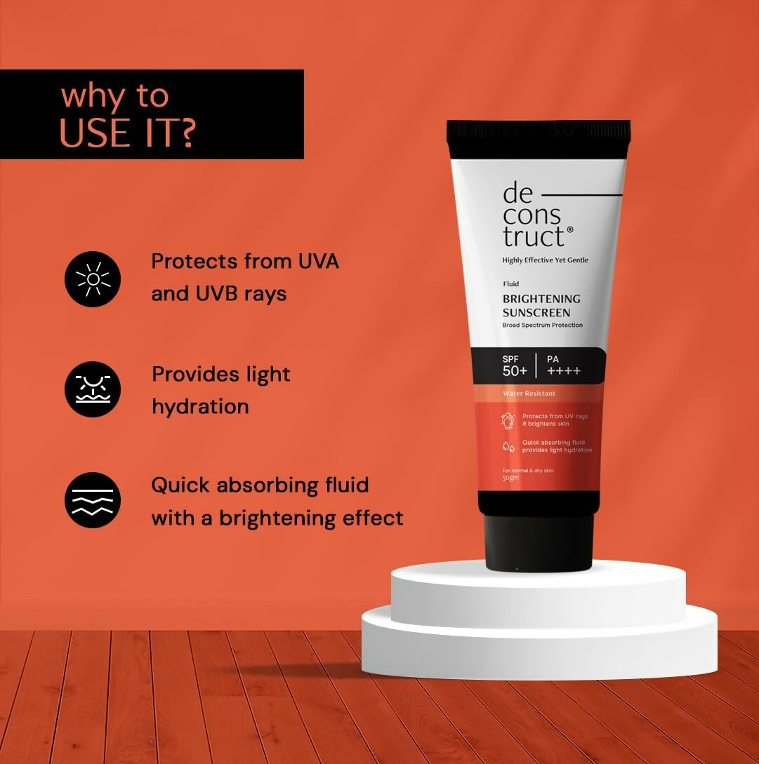 Deconstruct Fluid Brightening Sunscreen SPF 50+ And PA++++ | Grocsy