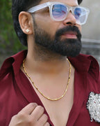 VOJ Gold-Polished Pipe Chain For Men | Grocsy