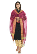 Mominos Fashion Moeza Handloom Cotton Pink Dupatta | Grocsy