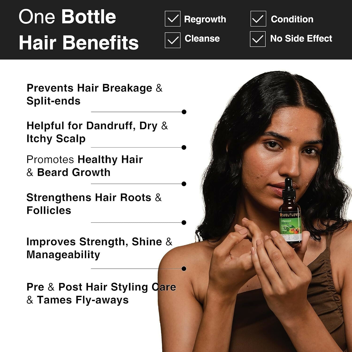 Soulflower Cold-Pressed Virgin Jojoba Carrier Oil For Hair Oil, Skincare, Face & Body | Grocsy