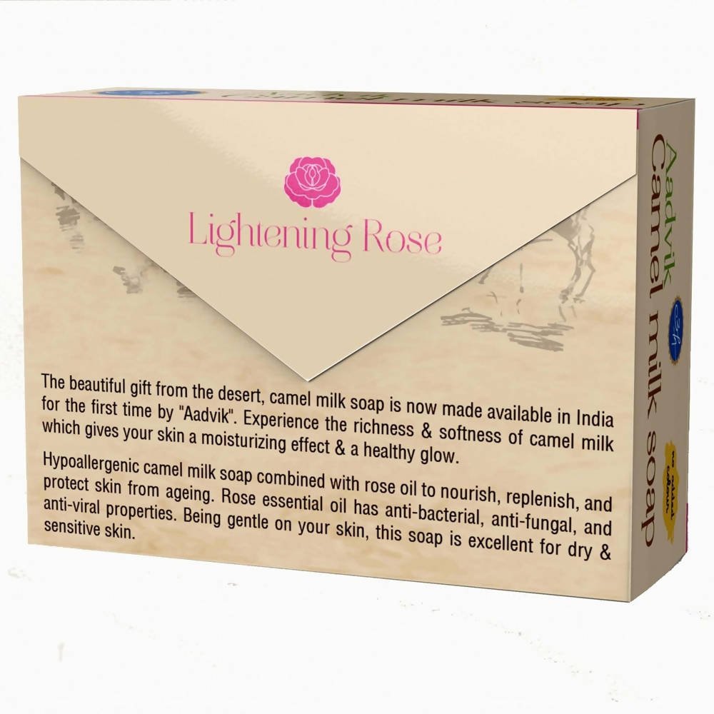 Aadvik Camel Milk Soap With Rose Essential Oil | Grocsy