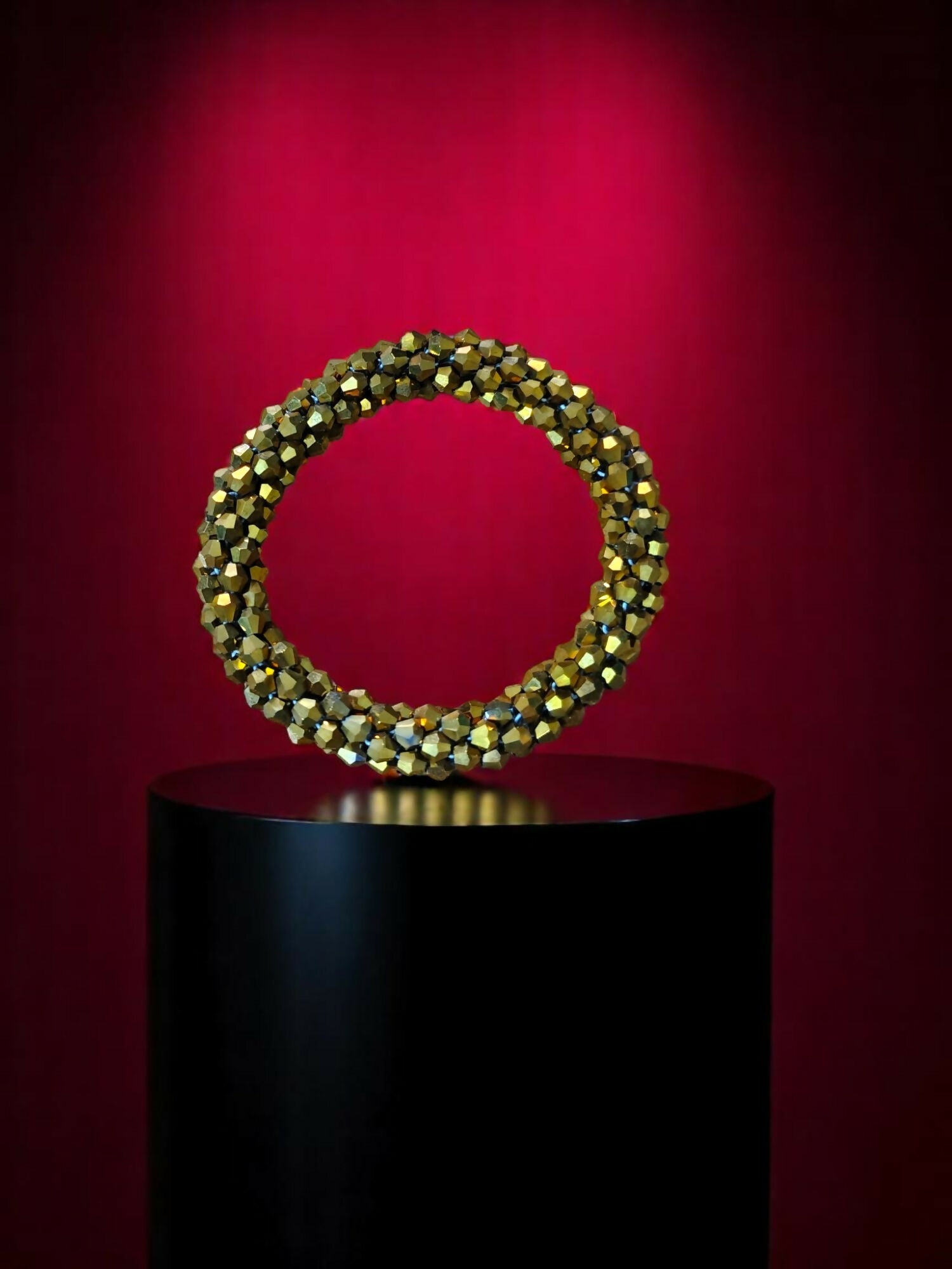Inhanns Unisex Crystal Bloom – Adjustable Crystal Bead Bracelets - Golden | Grocsy