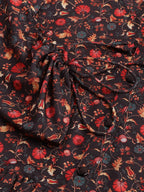 Black Poly Rayon Digital Printed A-line Top - Tarini | Grocsy