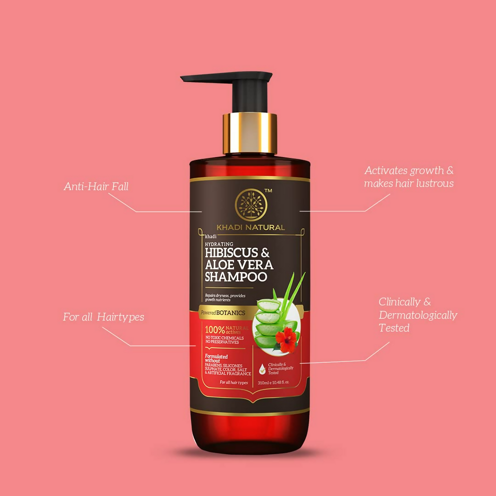 Khadi Natural Hibiscus & Aloevera Shampoo | Grocsy