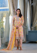Floral Printed & Embroidered Kurta With Pant & Dupatta Luxury, Multicolor - Hiral Fashion | Grocsy