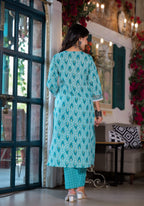 Lace Embroidered & Printed Kurta With Pant & Dupatta, Multicolor - Hiral Fashion | Grocsy