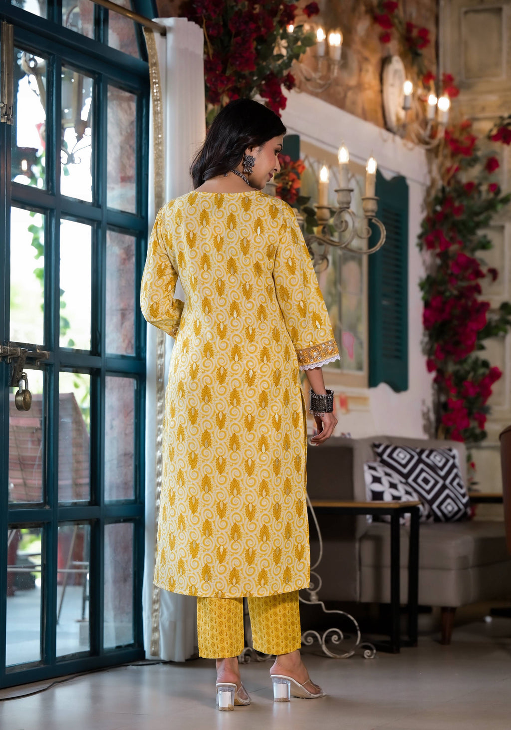 Lace Embroidered & Printed Kurta With Pant & Dupatta, Multicolor - Hiral Fashion | Grocsy
