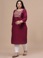 Sztori Women Ethnic Motifs Thread Work Kurta | Grocsy
