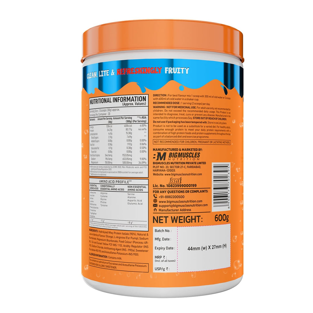 Big Muscles Nutrition Fizzy Whey & Shaker Combo | Grocsy
