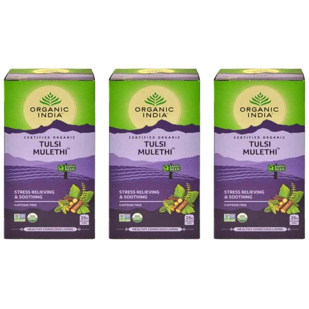Organic India Tulsi Mulethi 25 Tea Bags | Grocsy
