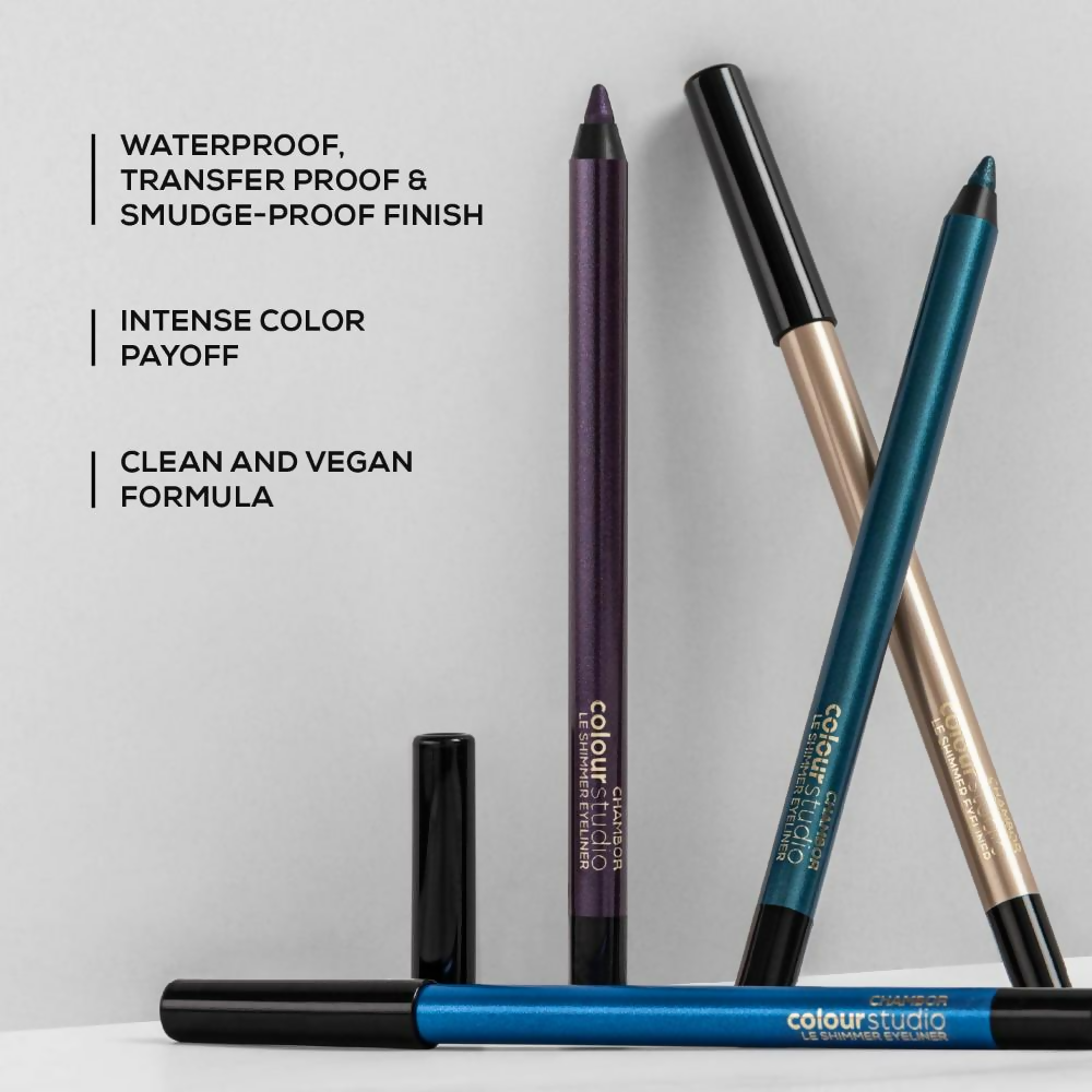 Chambor Colour Studio Le Shimmer Eyeliner - Teal Sequins | Grocsy