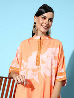 Ahalyaa Women's Traditional Wear Co-ods - Orange | Grocsy