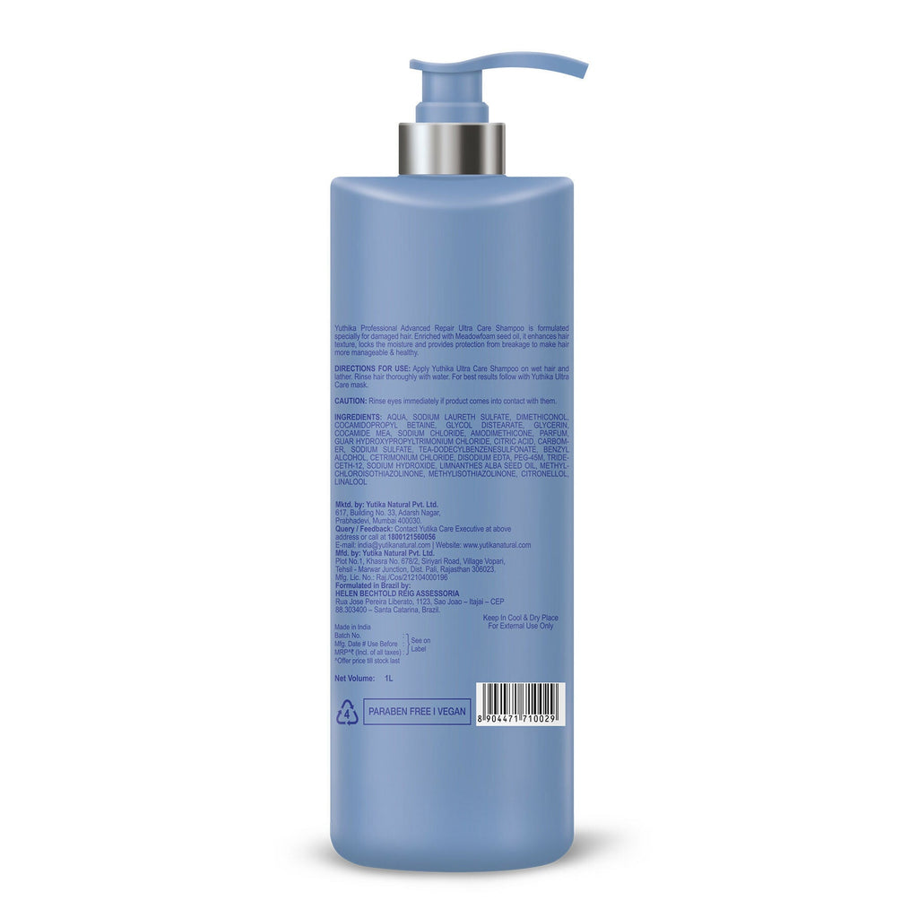 Yuthika Professional Ultra Care Shampoo For Women & Men With Meadfoam Seed Oil | Grocsy