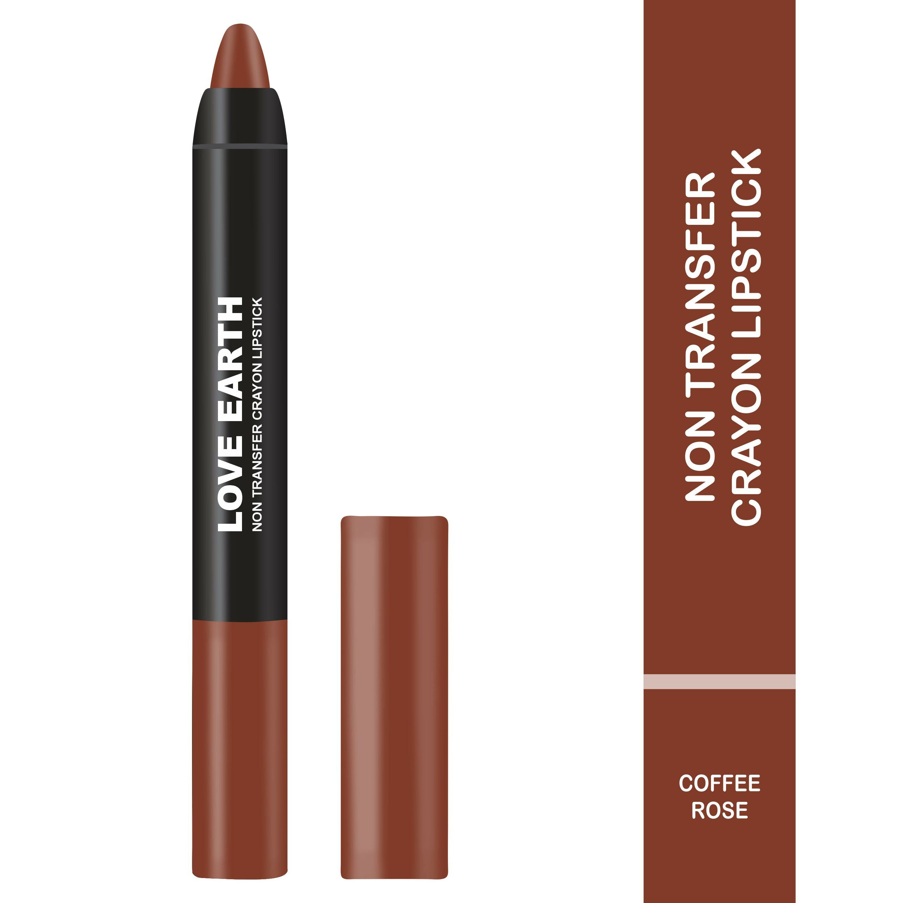 Love Earth Non Transfer Crayon Lipstick-Coffee Rose | Grocsy