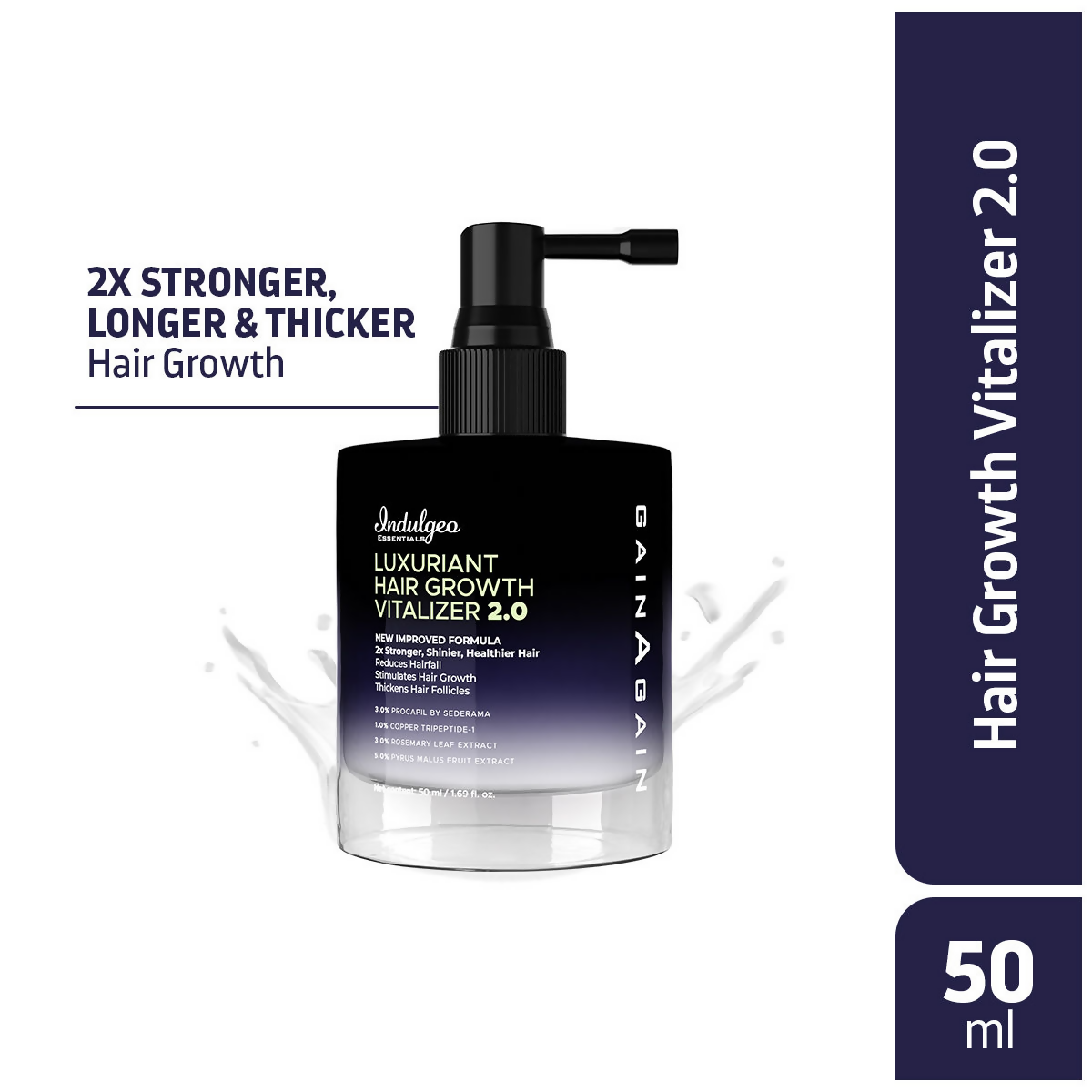 Indulgeo Essentials Luxuriant Hair Vitalizer 2.0 - Non Oily Serum For Hair Growth | Grocsy