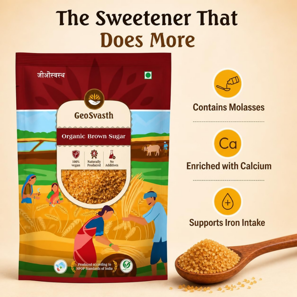 Geosvasth Organic Brown Sugar | Grocsy
