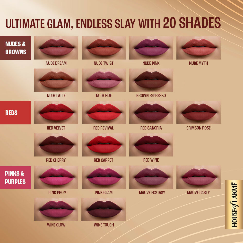 Lakme Ultimate Glam Matte Liquid Lipstick - Pink Prom | Grocsy