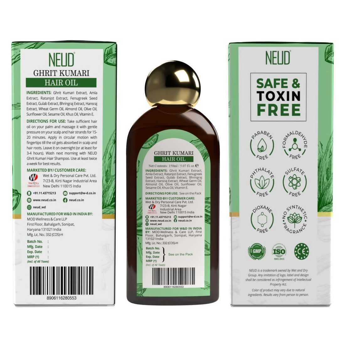 Neud Xpose Yourself Premium Ghrit Kumari Hair Oil | Grocsy