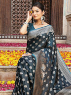 Shree Shyam Fashion Tarquice Silk Saree | Grocsy