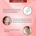 Glamveda Kesar Chandan Ubtan Foaming Face Wash With Soft Silicone Brush | Grocsy