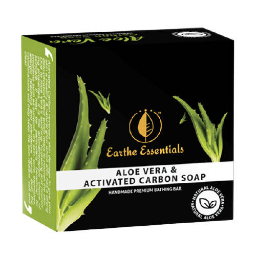 Earthe Essentials Premium Aloe Vera & Activated Carbon Soap | Grocsy