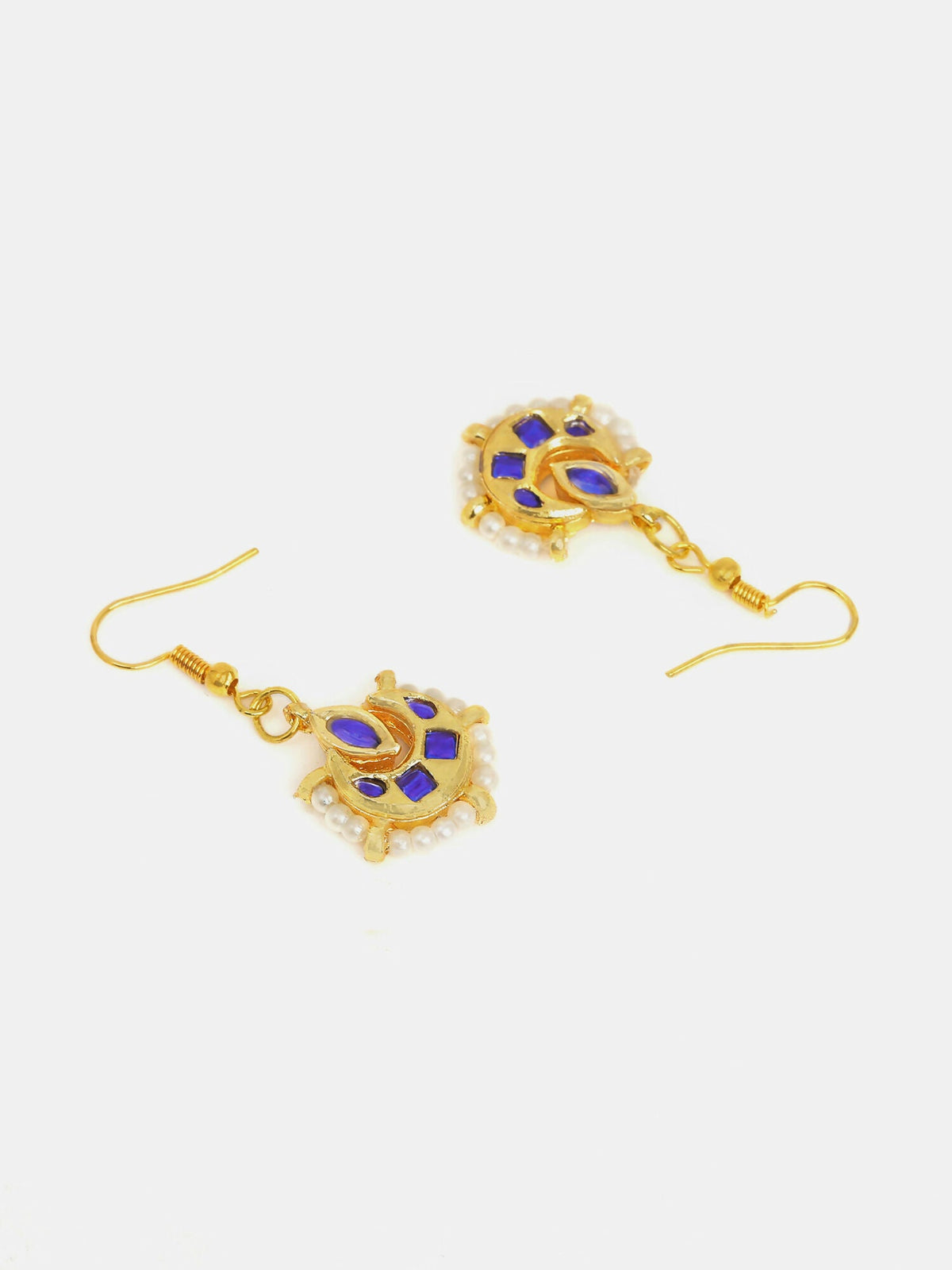 Ruby Raang Finest Gold Kundan Earrings With A Maang Tikka | Grocsy