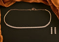 Joban Fashion Women Golden White Ad Necklace Set With Earrings | Grocsy