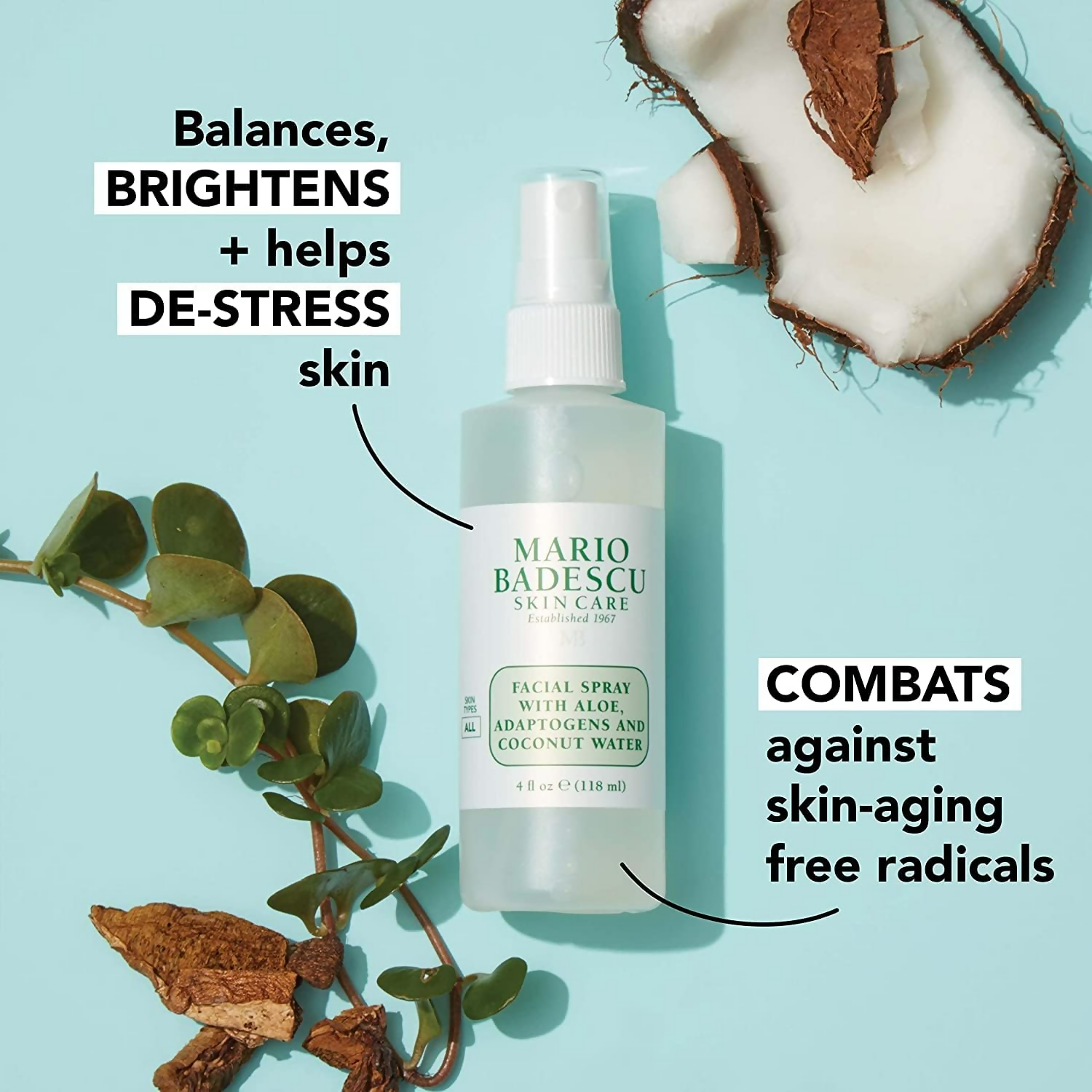 Mario Badescu Facial Spray With Aloe Adaptogens & Coconut Water | Grocsy