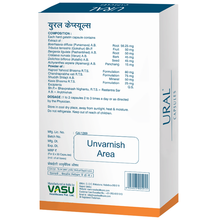 Vasu Healthcare Ural Capsules | Grocsy