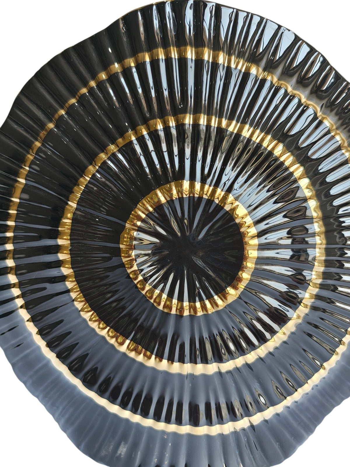 Sun Mun Decors Black & Golden Ceramic Premium & Elegant Vase | Grocsy
