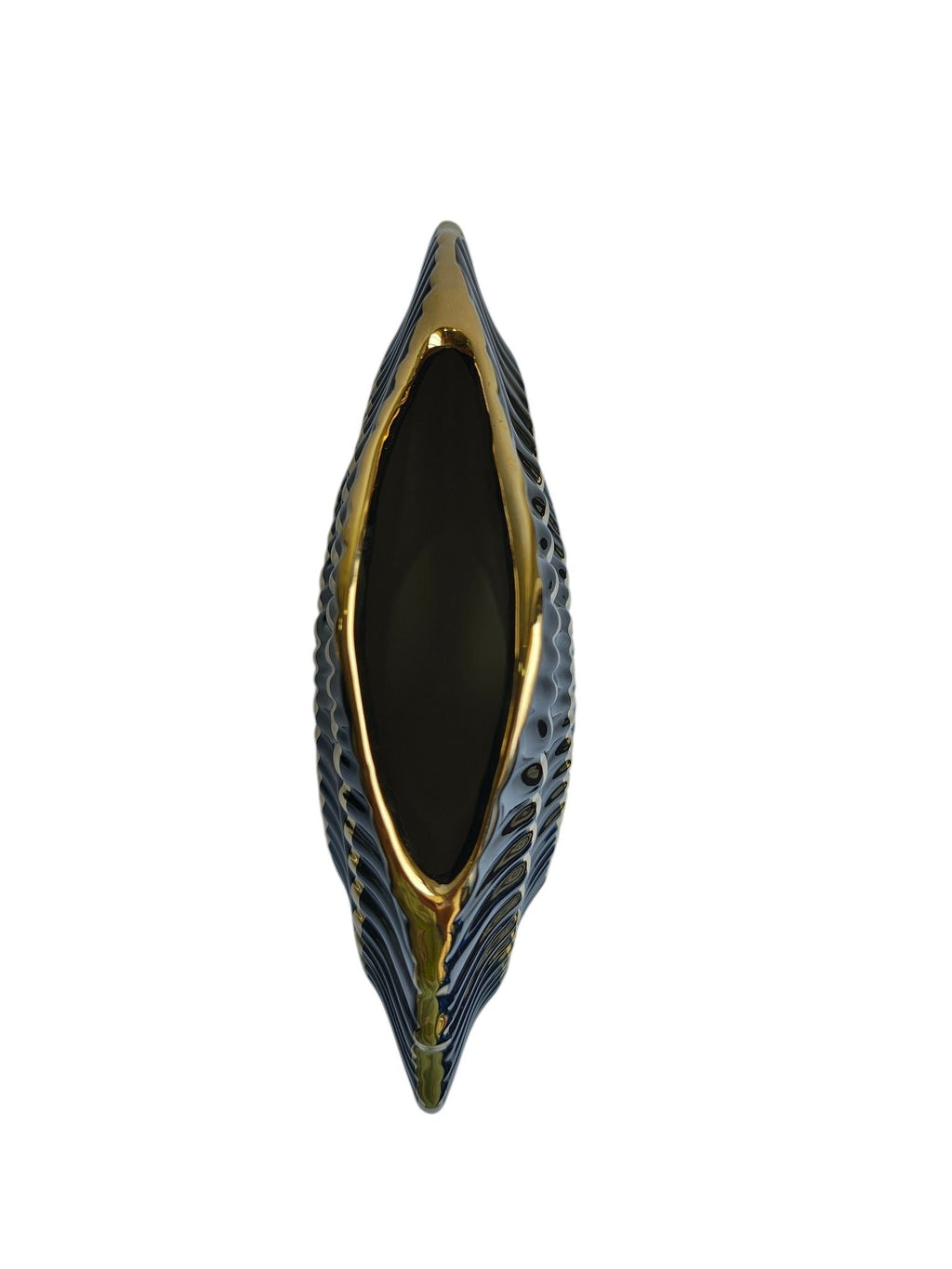Sun Mun Decors Black & Golden Ceramic Premium & Elegant Vase | Grocsy