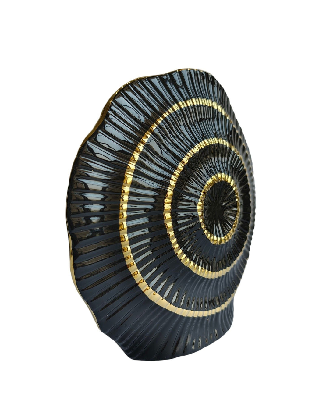 Sun Mun Decors Black & Golden Ceramic Premium & Elegant Vase | Grocsy
