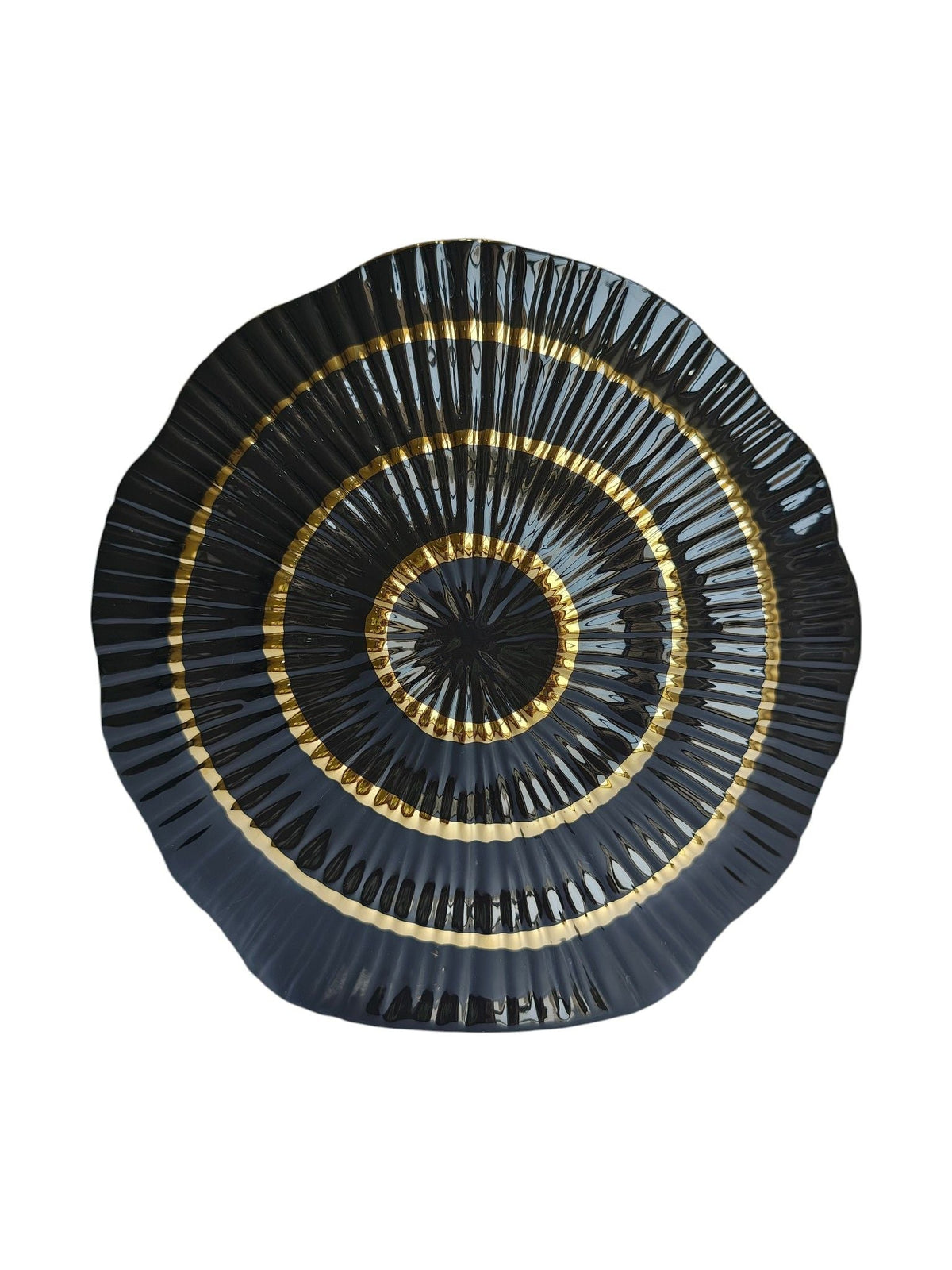 Sun Mun Decors Black & Golden Ceramic Premium & Elegant Vase | Grocsy