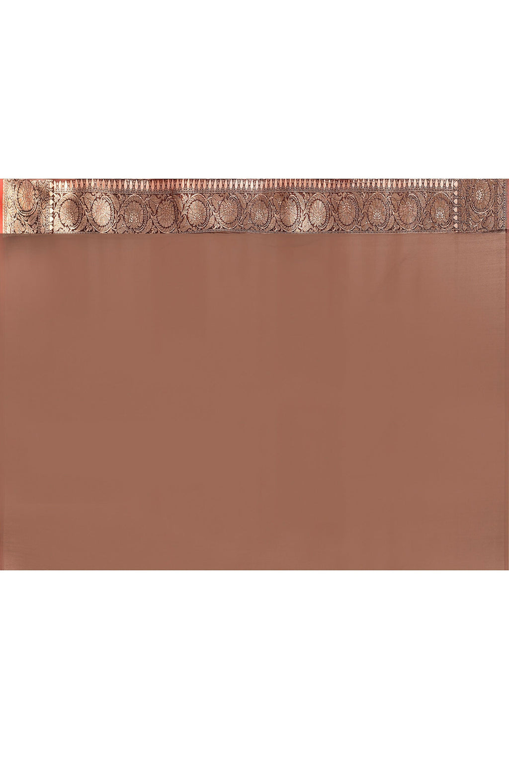 Joban Fashion Coco Brown Banarasi Soft Pure Handloom Banarasi Silk Saree | Grocsy