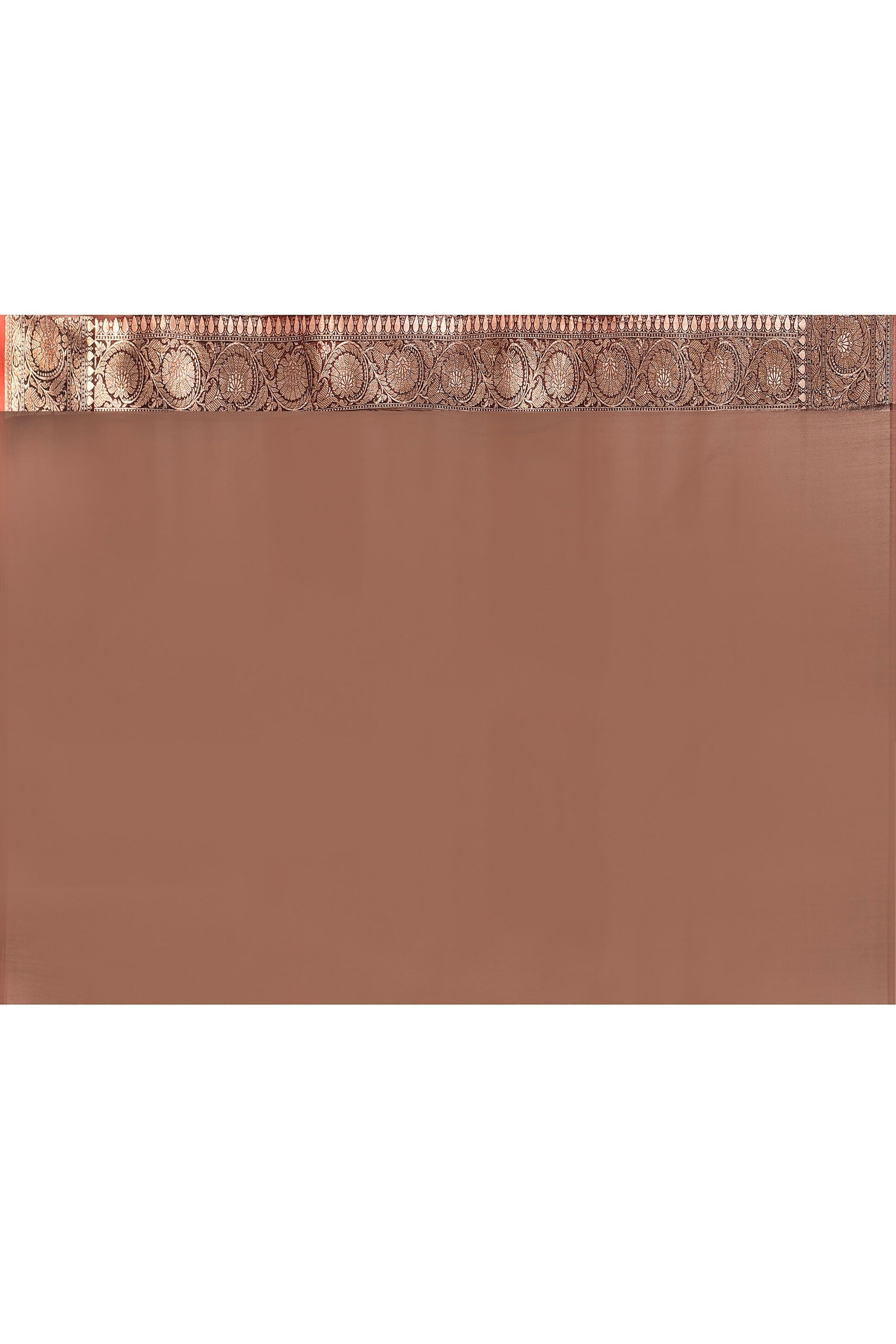 Joban Fashion Coco Brown Banarasi Soft Pure Handloom Banarasi Silk Saree | Grocsy