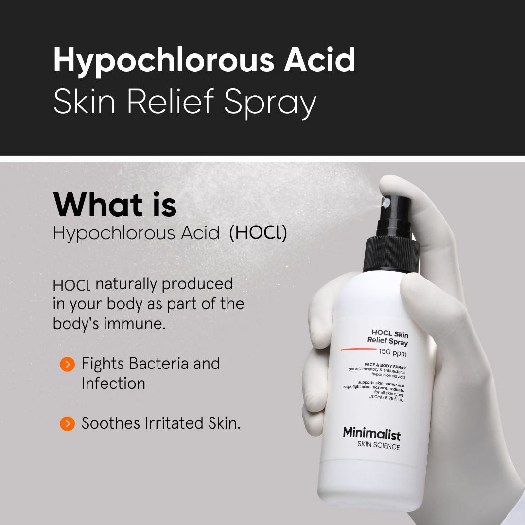 Minimalist HOCL Skin Relief Spray 150 PPM Face & Body Spray | Grocsy